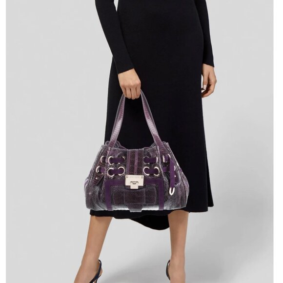 Authentic Vintage Jmmy Choo Ramona Embossed Snake Skin Purse - Picture 14 of 14